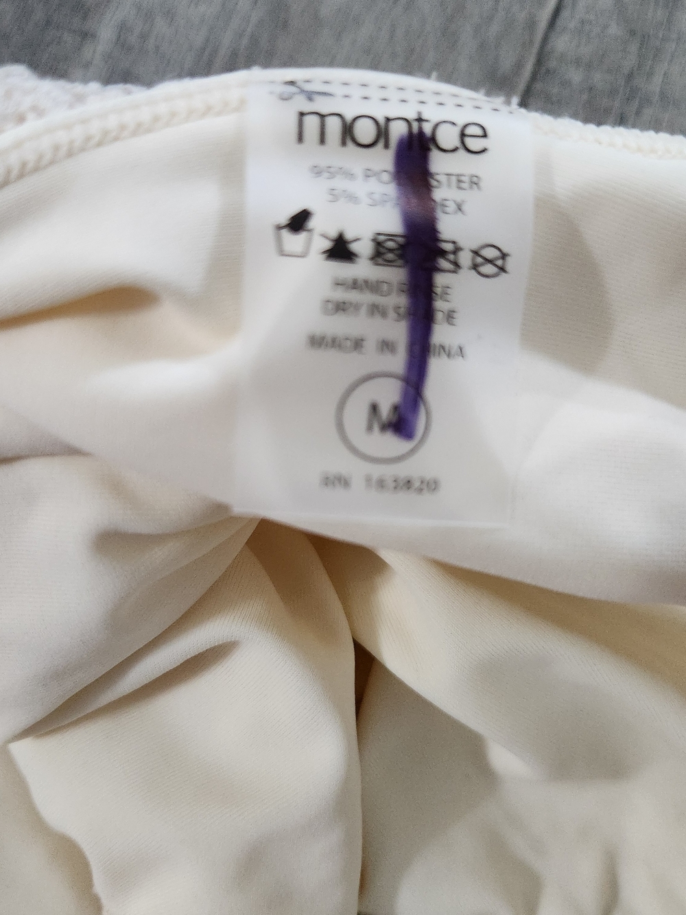 Montce Cream Ruffle Triangle Bikini Set - Picture 10 of 10